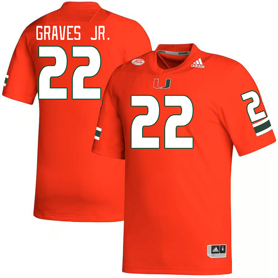 Men #22 Chris Graves Jr. Miami Hurricanes College Football Jerseys Stitched-Orange